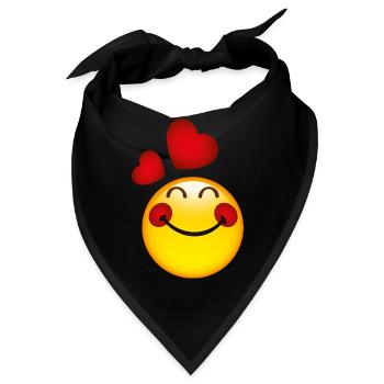Smiley in Love - Bandana - Schwarz - Vorne