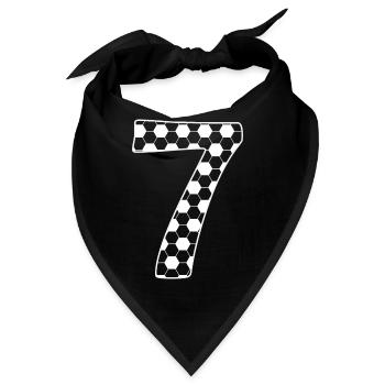 Fußball Nummer 7 – Hexagon Style - Bandana - Schwarz - Vorne