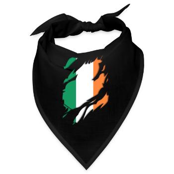 Irland Flagge zerrissenes Motiv - Bandana - Schwarz - Vorne