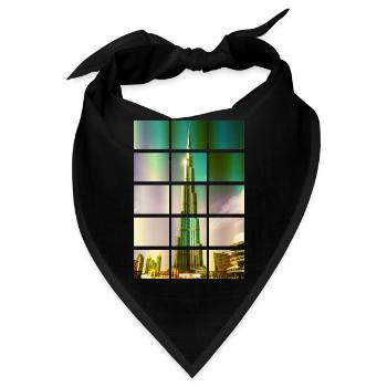 Dubai Burj Khalifa Vereinigte Arabische Emirate - Bandana - Schwarz - Vorne