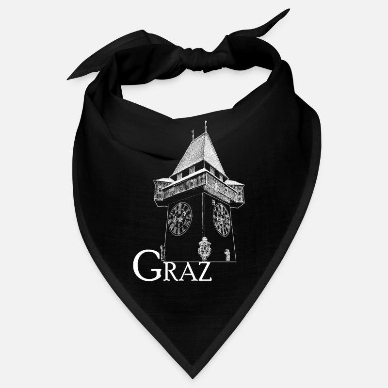 Clock Tower Graz white Bandana