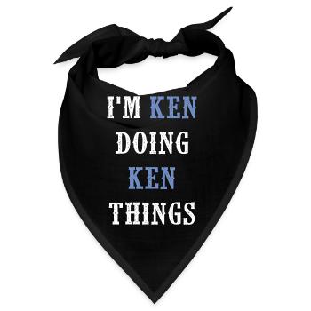 Ken Junge Mann Geburtstag Weihnachten Geschenk - Bandana - Schwarz - Vorne
