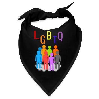 LGBTQ - Bandana - Schwarz - Vorne