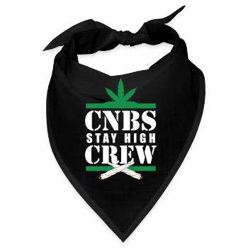 Cannabis-Crew 08 - Bandana - Schwarz - Vorne