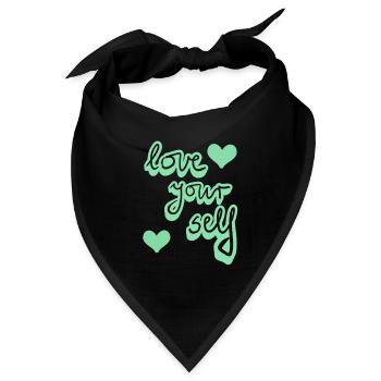 Love your self - Bandana - Schwarz - Vorne