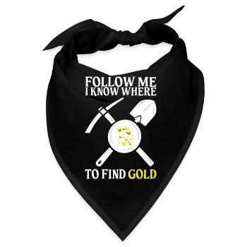 Goldsucher schürfen Goldschürfer Geschenk - Bandana - Schwarz - Vorne