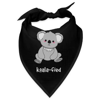 Koala-fied Koala Funny Animal Puns - Bandana - Schwarz - Vorne