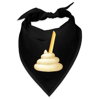 Mayo mit Pommes - Bandana - Schwarz - Vorne
