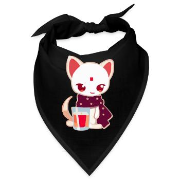 Monu die kleine Katze - Bandana - Schwarz - Vorne