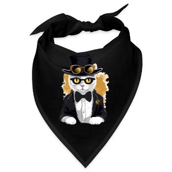 Micky die schicke Katze - Bandana - Schwarz - Vorne
