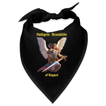 Walküre Brunhilde mit Flügeln und Schwert - Bandana - Schwarz - Vorne