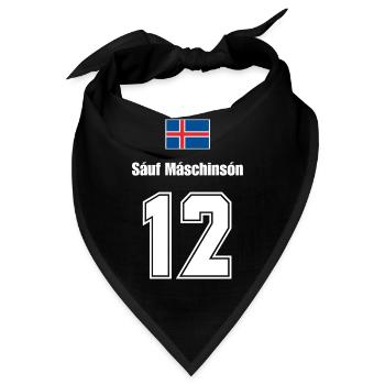Island Trikot Nr.12 - Bandana - Schwarz - Vorne