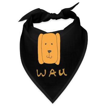 hund wau - Bandana - Schwarz - Vorne