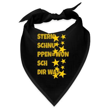sternschnuppen wünsch dir was - Bandana - Schwarz - Vorne