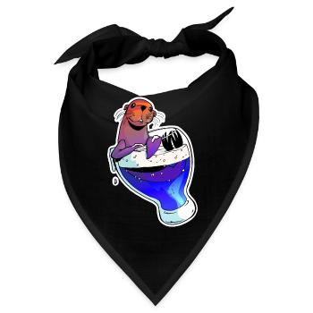 Bier und Seelöwe - Bandana - Schwarz - Vorne