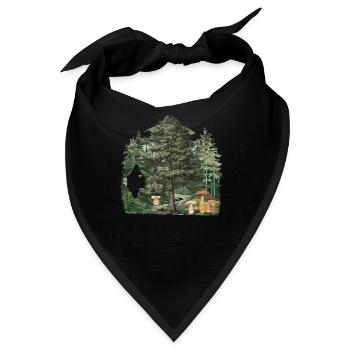Waldbewohner Geist Pilze Gespenst Naturliebhaber - Bandana - Schwarz - Vorne