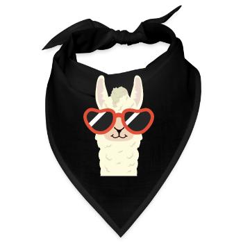 Coole Lama - Bandana - Schwarz - Vorne