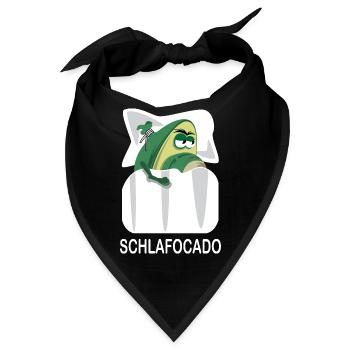 Schlafocado Avocado Schlafshirt offiziell lustig - Bandana - Schwarz - Vorne