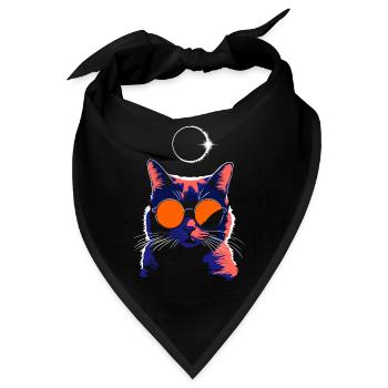 Katze Sonnenbrille Total Eclipse Cat - Bandana - Schwarz - Vorne
