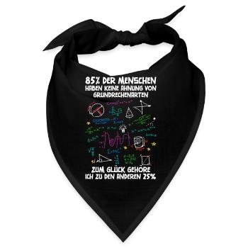 85% haben keine Ahnung von Grundrechenarten - Bandana - Schwarz - Vorne