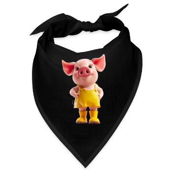 Kleines freches Ferkel - Bandana - Schwarz - Vorne