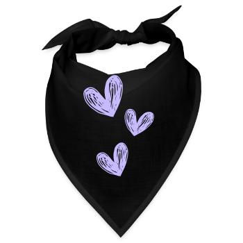 Love purple - Bandana - Schwarz - Vorne
