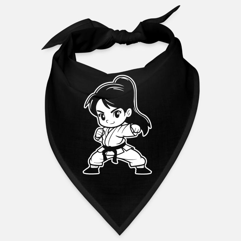 Kleines Karate Mädchen Comic Bandana