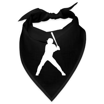 Baseball Batter Spieler Sport Geschenk - Bandana - Schwarz - Vorne