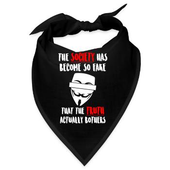 Fake Society Anonymous - Bandana - Schwarz - Vorne