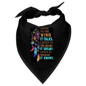 amerika eingeborene kultur indisch usa ethnische kunst zeichen - Bandana - Schwarz - Vorne