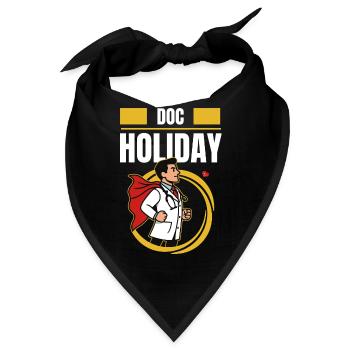 Doc Holiday – Arzt im Arbeitszeitbetrug Stil - Bandana - Schwarz - Vorne