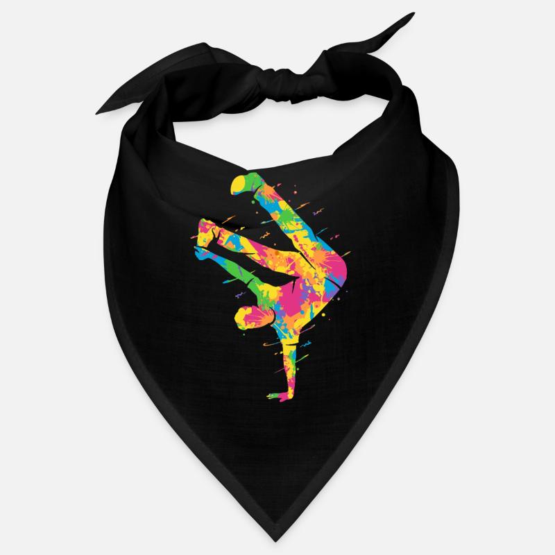Breakdancing Bunt Breakdancer Jungen Breakdance - Bandana - Schwarz