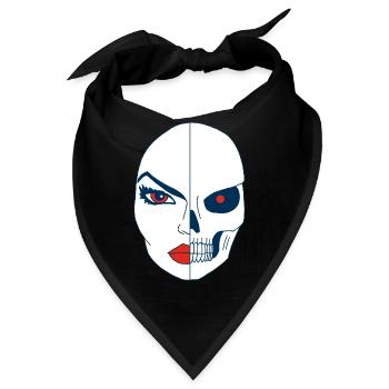 Tod und sein Gesicht - Bandana - Schwarz - Vorne