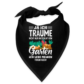 Ich Träume Vom Garten - Bandana - Schwarz - Vorne