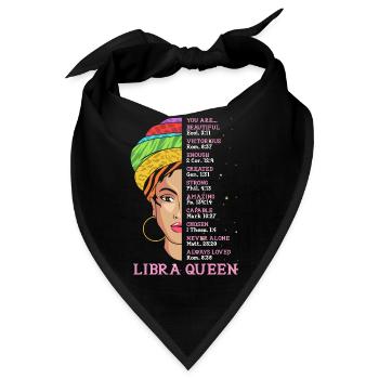 Sternzeichen Waage - Bandana - Schwarz - Vorne