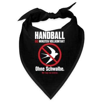 Ohne Schwalbe – Handballer Geschenk - Bandana - Schwarz - Vorne
