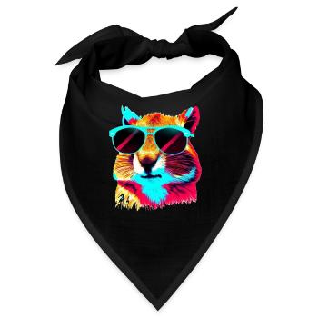 hamster cool - Bandana - Schwarz - Vorne