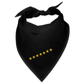 Sternenband Linie in Gold - Bandana - Schwarz - Vorne