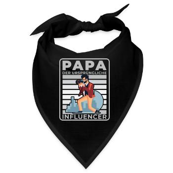 Papa: Der ursprüngliche Influencer - Bandana - Schwarz - Vorne