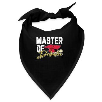 Master of Desaster Abschluss Absolvent Geschenk - Bandana - Schwarz - Vorne
