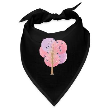 Vogel BaumVögel Beobachten Vogelschwarm Geschenk - Bandana - Schwarz - Vorne