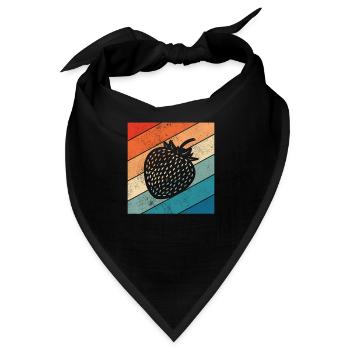 Strawberry Fruit Lover Retro Healthy Gift idea - Bandana - Schwarz - Vorne