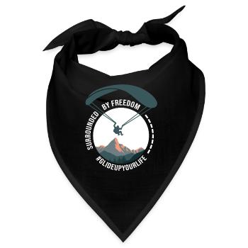 paragliding glide long gleitschirm pilot flieger - Bandana - Schwarz - Vorne