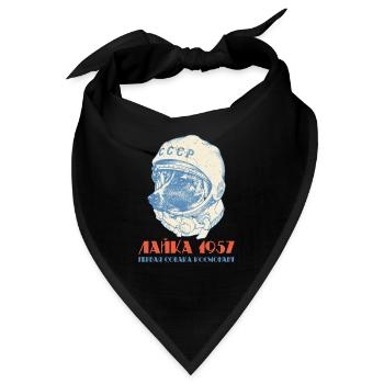 Der erste Hundeastronaut Laika 1957 Soviet - Bandana - Schwarz - Vorne