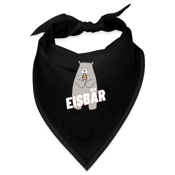 Eisbär, Ich bin ein Eisbär! - Bandana - Schwarz - Vorne