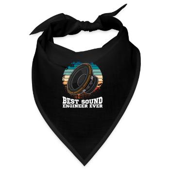 Subwoofer Musik Ton Techniker Audio Spruch - Bandana - Schwarz - Vorne