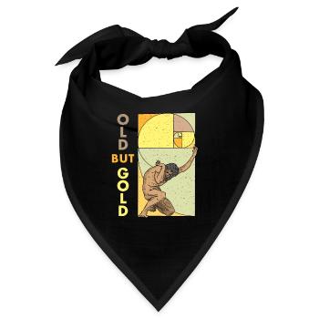 Geometrie Goldener Schnitt Fibonacci Spirale - Bandana - Schwarz - Vorne