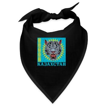 Kasachstan Herkunft National Schneeleopard - Bandana - Schwarz - Vorne