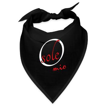 O Sole Mio - Bandana - Schwarz - Vorne