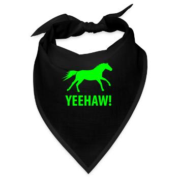 Yeehaw Wildpferd Pferd - Bandana - Schwarz - Vorne
